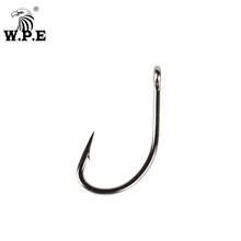 W.P.E BKK 30pcs/lot Fishing Hook Size 1#-10# High Carbon Steel Barbed Hooks Carp Fishing Single Rig Circle Fishhooks Tackle 2024 - buy cheap