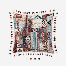 Sofá de Jacquard de estilo étnico marroquí para decoración del hogar, cojines geométricos coloridos para la sala de estar, dormitorio 2024 - compra barato