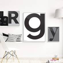 Carteles de estilo moderno nórdico con letras de fondo concisas, imágenes en lienzo para decoración de sala de estar y dormitorio, pintura sin marco 2024 - compra barato