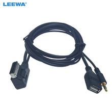LEEWA Car Audio Music 3.5mm AUX Cable AMI MDI MMI Interface USB+Charger For Audi A1 A3 A4L A5 A6L A8 Q3 Q5 Q7 TT Wire Adapter 2024 - buy cheap