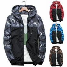 Autumn Men Casual Camouflage Print Long Sleeve Zipper Hoodie Sports Jacket Coat Men's Windbreaker Coat Male Outwear 2024 - buy cheap