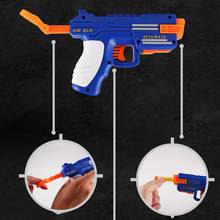 Arma de ar de bala macia para crianças, jogo de tiro neutro de plástico luminoso, suspensão de alvo bola voadora, brinquedo de jogo de tiro 2024 - compre barato