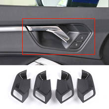 For Audi Q3 2019 2020 ABS Matte Carbon Fibre Accessories LHD Car Inner Door Bowl Protector Frame Cover Trims Car Styling 2024 - buy cheap