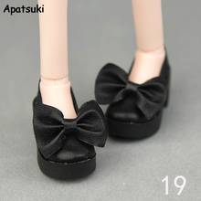 Zapatos negros de piel sintética con lazo para muñeca, calzado de tacón alto, 6x2,5 cm, para muñeca BJD 1/4, 40-50cm, XinYi 2024 - compra barato