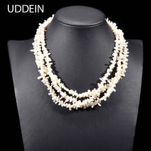 UDDEIN Three layers African Beads Necklace Vintage Statement White Coral Choker Bib Beads Nigerian wedding Indian Jewelry Gift 2024 - buy cheap