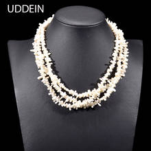 UDDEIN Três camadas Branco Coral Africano Beads Colar Declaração Do Vintage Gargantilha Bib Beads Nigerianos casamento Presente Da Jóia Indiana 2024 - compre barato