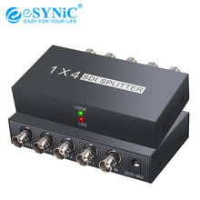 eSYNiC 1x4 SDI Splitter SDI 1 In To 4 Out Splitter 1080P Supports SD-SDI HD-SDI 3G-SDI  Repeater Extender For SDI Broadcast Room 2024 - buy cheap