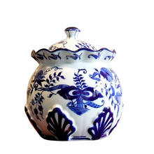 Jingdezhen-tanque de almacenamiento de porcelana china pintado a mano con forma de pétalo, con cubierta para almacenar porcelana sellada, color azul y blanco 2024 - compra barato