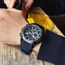 Megir relógios de luxo dos homens alta qualidade silicone quartzo relógios de pulso masculino marca superior militar cronógrafo relógio relogios masculino 2024 - compre barato
