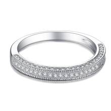 Hutnag anel de casamento feminino, joia de zircônia cúbica 925, prata esterlina para mulheres, conjunto com pedra cz, melhor presente para mulheres 2024 - compre barato
