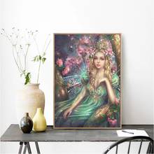 5d diy pintura diamante bordado floresta flor de fadas strass completo mosaico anjo elfos ponto cruz casa decoração handwork presente 2024 - compre barato