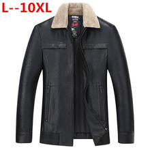 plus 10XL 8XL 6XL Winter Men's Genuine Leather Jackets Brand Clothing Fashion Black Sheepskin Jacket and Coats with Wool Collar 2024 - buy cheap