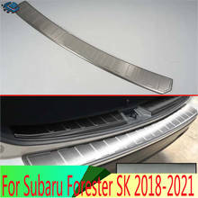 Parachoques trasero de acero inoxidable para Subaru Forester SK 2018 2019, protección para ventana, alféizar exterior, troncos, pedal de placa decorativa 2024 - compra barato