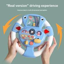 Brinquedo do volante da simulação elétrica com som claro bebê crianças musical copiloto educacional carrinho de criança volante vocal brinquedos 2024 - compre barato