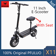 PFULUO X-11 умный электрический скутер с сиденьем 48 в 1000 Вт Мотор 11 дюймов 2 колеса скейтборд 50 км/ч внедорожный скейтборд Ховерборд 2024 - купить недорого
