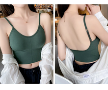 2022 New Sexy Women Sling Knitted Crop Top Lingerie Intimates with Removable Padded Camisole Summer Female Vest Short Tank Top 2024 - buy cheap