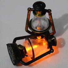 Mini Oil Lamp Iron Retro Style Candlestick Electric Durable Creative Doll House Retro Oil Lamp Home Decoration for Gift 2024 - buy cheap