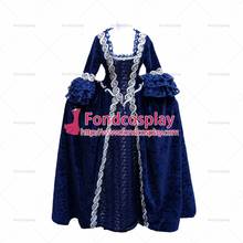 Fondcosplay vitoriano rococó medieval vestido de baile vestido de noite gótico vestido da marinha cosplay traje sob medida [g957] 2024 - compre barato