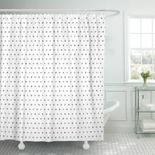 Silver White Polka Dot Raster Gray Plain Light Baby Shower Curtain Waterproof Polyester Fabric 72 x 72 Inches Set with Hooks 2024 - buy cheap