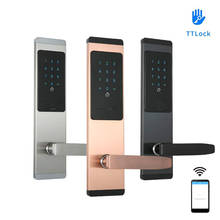 Cerradura de puerta inteligente compatible con Bluetooth, desbloqueo de código TTLock con control remoto por aplicación, para Hotel, apartamento, casa de alquiler 2024 - compra barato