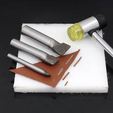 Ferramentas diy de couro feitas à mão, cortador de buraco oco plano, ferramenta de artesanato de couro, 1 peça 2024 - compre barato