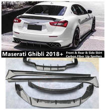 Alerón lateral delantero y trasero para Maserati Ghibli, difusor de parachoques de fibra de carbono de alta calidad, 2018, 2019, 2020, 2021 2024 - compra barato