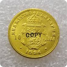 Copia de moneda de oro 1894: Alexander I 10 Leva, copia de moneda de oro 2024 - compra barato