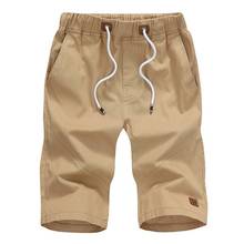 Thoshine-pantalones cortos informales para hombre, ropa deportiva de playa, 97% algodón, con cintura elástica, para verano 2024 - compra barato