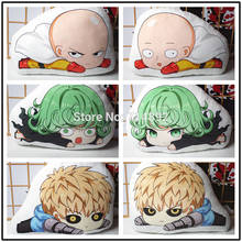 Anime ONE PUNCH MAN figure pillow toy Saitama Genos Tornado stuffed plush doll double sided case cosplay 50cm toy gift 2024 - buy cheap