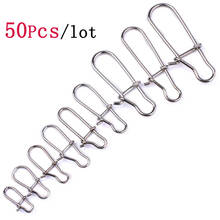 50pcs/lot 0#-8# NiceFastlock 304 SUS Snap Fishing Barrel Swivel Safety Snap Swivel Snap Fishing Swivels Tackle Accessories 2024 - buy cheap