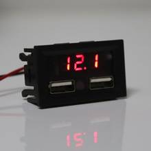 12V Lead Acid Battery Capacity Indicator Car Power Display Voltage Meter with Dual USB Charger Output 5V 2A 2024 - buy cheap