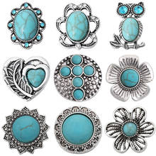 Broche de joyería de 18mm, botones a presión, botón de piedra Natural, accesorios para pulsera DIY, 6 unids/lote 2024 - compra barato