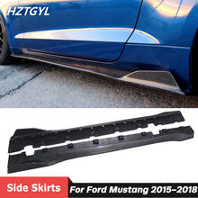 Carbon Fiber Side Skirts Extensions Lip For Ford Mustang Orginal Car Tuning 2015-2018 2024 - buy cheap