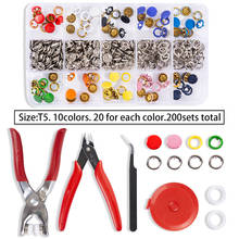 Pliers Tool+9.5mm Metal Sewing Buttons Hollow/Solid Prong Press Studs Fasteners Children's Sliders Buckle Machine Sewing Tool 2024 - buy cheap