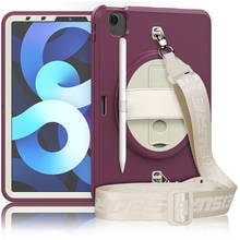 Silicone Case with Shoulder Strap and Pencil Slot for iPad Air 4 Air 5 2022 10.9 Pro 11 2021 Shockproof Cover 2020 2018+Film 2024 - buy cheap