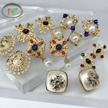 F.J4Z Classic Clip Earrings Collection for Women Stunning Luxurious Stone Crystal Non-pierced Earrings Bridal Jewelry Earrings 2024 - buy cheap