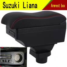 Reposabrazos para suzuki liana, caja con carga USB, aumento de doble capa, almacenamiento central, portavasos, Cenicero, accesorios 2024 - compra barato