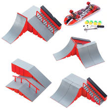 Mini Skateboard Toy Skate Park Kit Ramp Track Parts Sets With 1 Finger Skateboard Fingerboard Training Board Toys For Kids Gifts 2024 - buy cheap