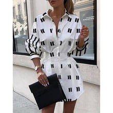 2019 New Fashion Women's Long Sleeve Autumn White Mini Dress（vestidos haajuku streetwear） For Female Women Ladies 2024 - buy cheap