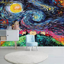 Beibehang-papel tapiz con foto personalizada, mural 3D para paredes, Color de paisaje 3D, pintura al óleo abstracta, papel de pared grande 2024 - compra barato