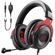 Eksa-fone de ouvido e900 para jogos, com fio, som estéreo de 3.5mm, microfone que cancela ruídos, para pc, xbox e ps4 2024 - compre barato