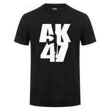Camiseta de algodón de manga corta para hombre, ropa de marca Ak 47, con temas de armas rusas, armas y rifles 2024 - compra barato