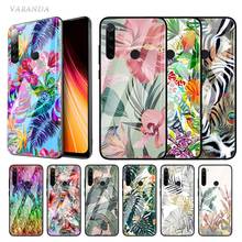 Flowers Tropical Plants Glass Case For Xiaomi Redmi Note 8T 9S 9 7 8 6 9A 9C 8A Mi A3 CC9 9T 10 Lite 5G X2 Tempered Phone Coque 2024 - buy cheap