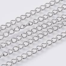 Cadena curva de acero inoxidable 316 soldada, 10m, para fabricación de joyas, pulsera, collar, accesorios 2024 - compra barato