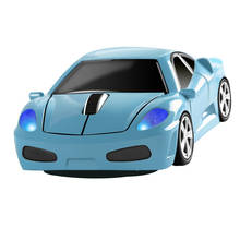 CHUYI-ratón inalámbrico con diseño de Mini coche deportivo, Mouse óptico USB de 1600 DPI para juegos de ordenador, regalo creativo para jugador, PC y portátil 2024 - compra barato