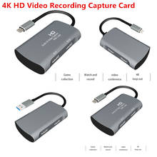 Tarjeta de captura de vídeo HD 1080P 4K tipo-c, caja de grabación de vídeo portátil USB 3,0 para grabación de juegos, transmisión en vivo 2024 - compra barato