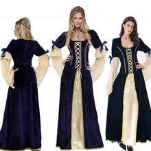 Fantasia gótica medieval de princesa, traje feminino vintage para cosplay, dia das bruxas, palácio, carnaval, festa, disfarce, roupa de princesa 2021 2024 - compre barato