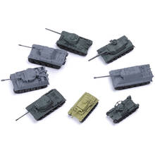 Tanque de la Segunda Guerra Mundial para niños, juguete de mesa de arena con escena de tanque de caza Tiger T34, 4D, 1:144, 8 Uds. 2024 - compra barato