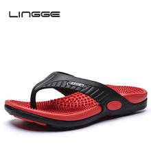 Lingge chinelos masculinos casuais, novos sapatos de verão para homens, sapatos de praia, sandálias de marca para homens, tamanhos 40-45 2024 - compre barato