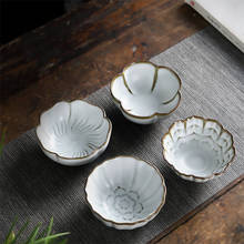 Ceramic Flower Shape Teacups Creative Ru Kiln Water Mug Household Kung Fu Master Tea Cup Porcelain Simple Office Drinkware 2024 - buy cheap